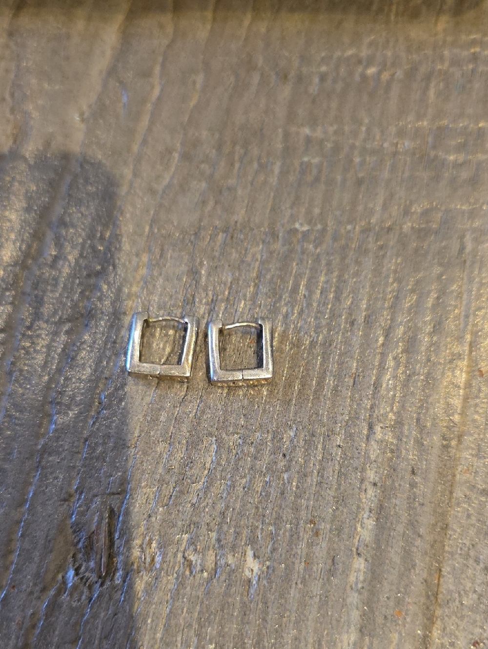 Minimalist Square Stud Earrings in Sterling Silver